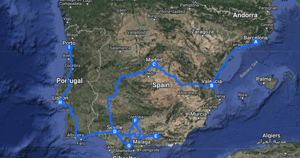 spain and portugal itinerary 21 days